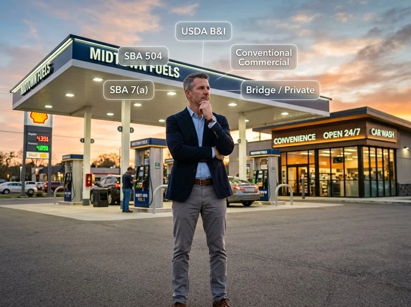best loan options for buying gas station